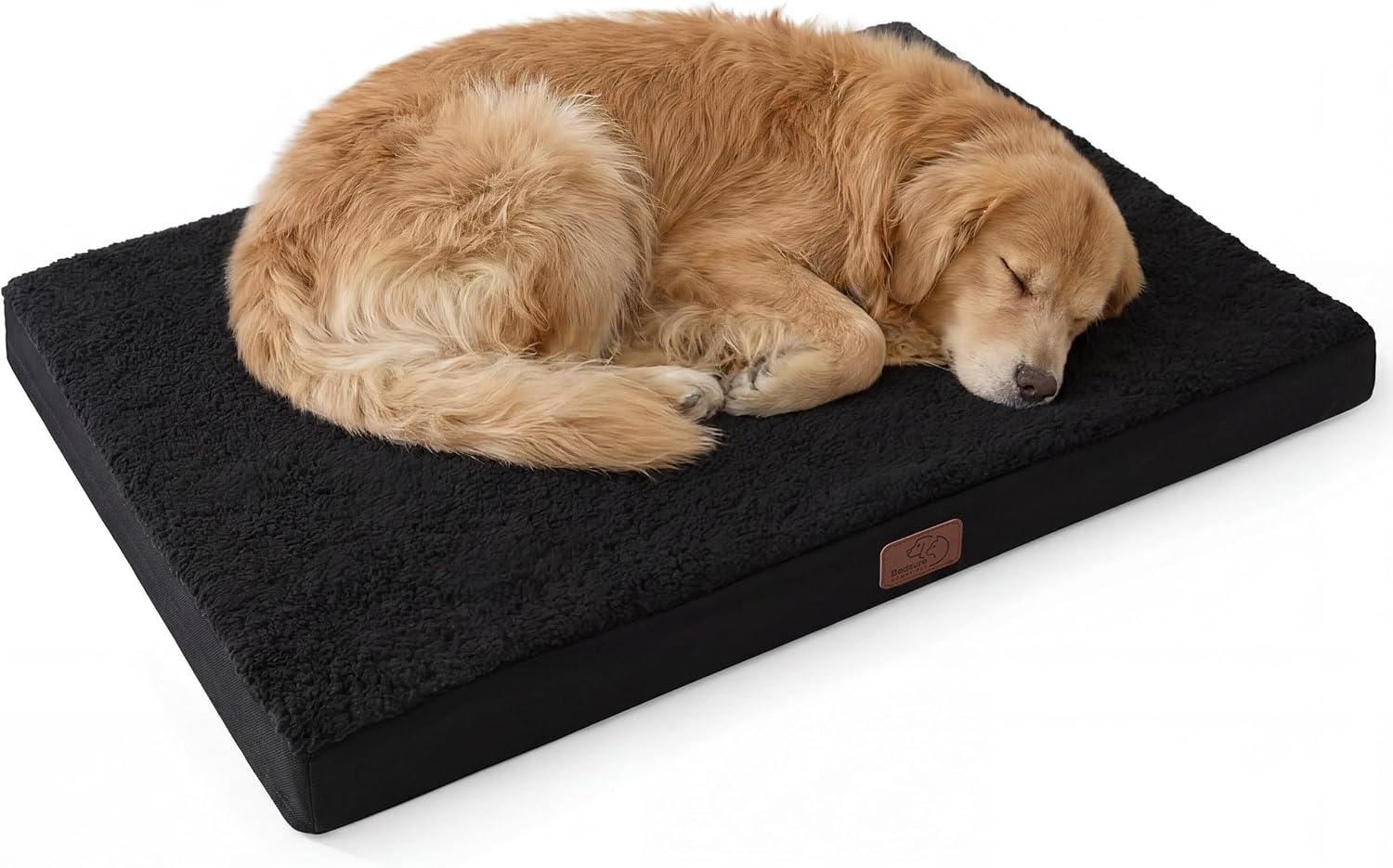 image:imageBedsure Cooling Dog Bed for Crate Large Breathable Pet Summer Bed 35 Inch Orthopedic Egg Crate Foam Cold Summer Pad Mat NonSlip Bottom Comfy Removable Washable Cover For Pets Up to 40 lbsBlack