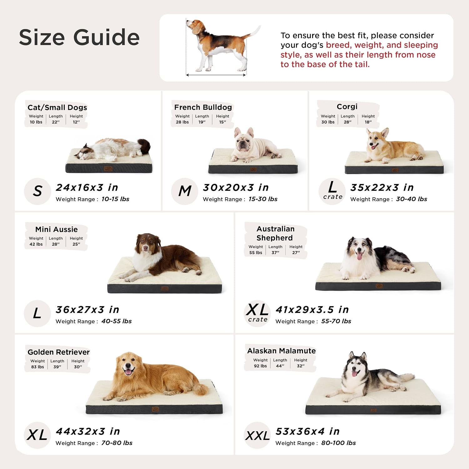 image:imageBedsure Cooling Dog Bed for Crate Large Breathable Pet Summer Bed 35 Inch Orthopedic Egg Crate Foam Cold Summer Pad Mat NonSlip Bottom Comfy Removable Washable Cover For Pets Up to 40 lbsGrey