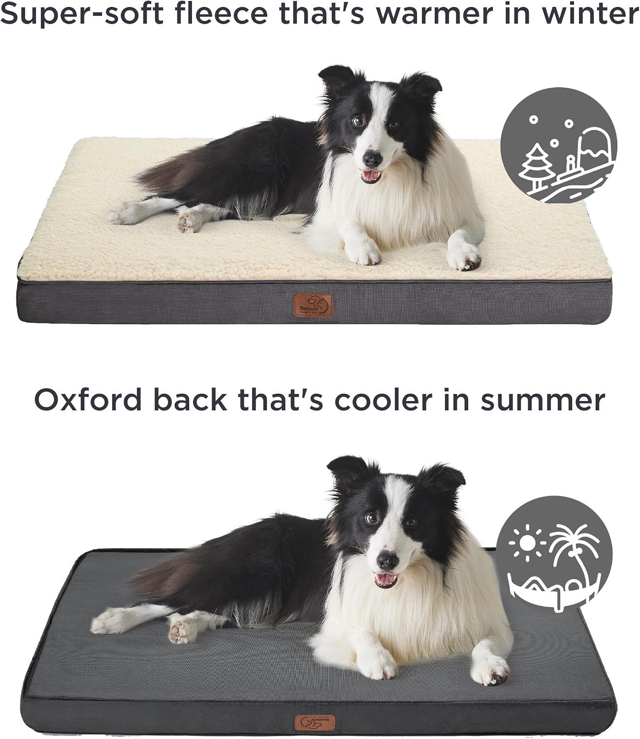 image:imageBedsure Cooling Dog Bed for Crate Large Breathable Pet Summer Bed 35 Inch Orthopedic Egg Crate Foam Cold Summer Pad Mat NonSlip Bottom Comfy Removable Washable Cover For Pets Up to 40 lbsBrown