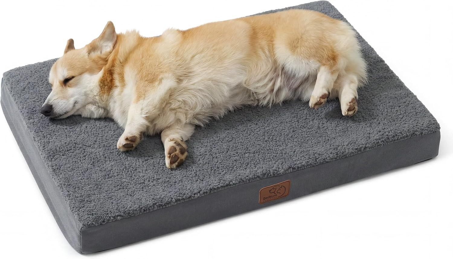 image:imageBedsure Cooling Dog Bed for Crate Large Breathable Pet Summer Bed 35 Inch Orthopedic Egg Crate Foam Cold Summer Pad Mat NonSlip Bottom Comfy Removable Washable Cover For Pets Up to 40 lbsDark Grey