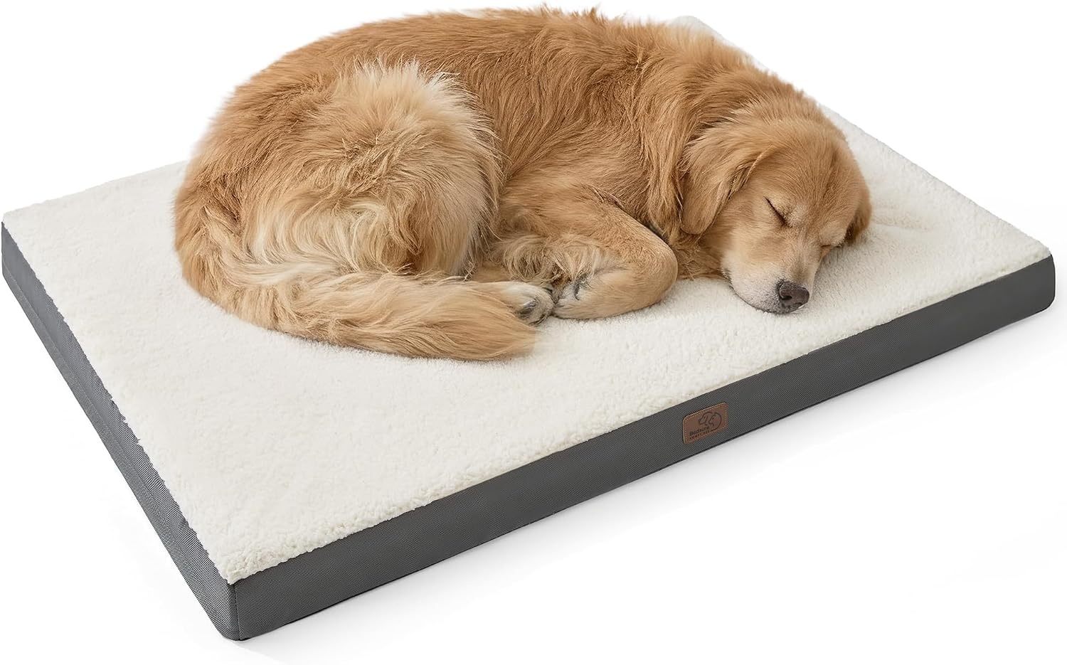 image:imageBedsure Cooling Dog Bed for Crate Large Breathable Pet Summer Bed 35 Inch Orthopedic Egg Crate Foam Cold Summer Pad Mat NonSlip Bottom Comfy Removable Washable Cover For Pets Up to 40 lbsGrey