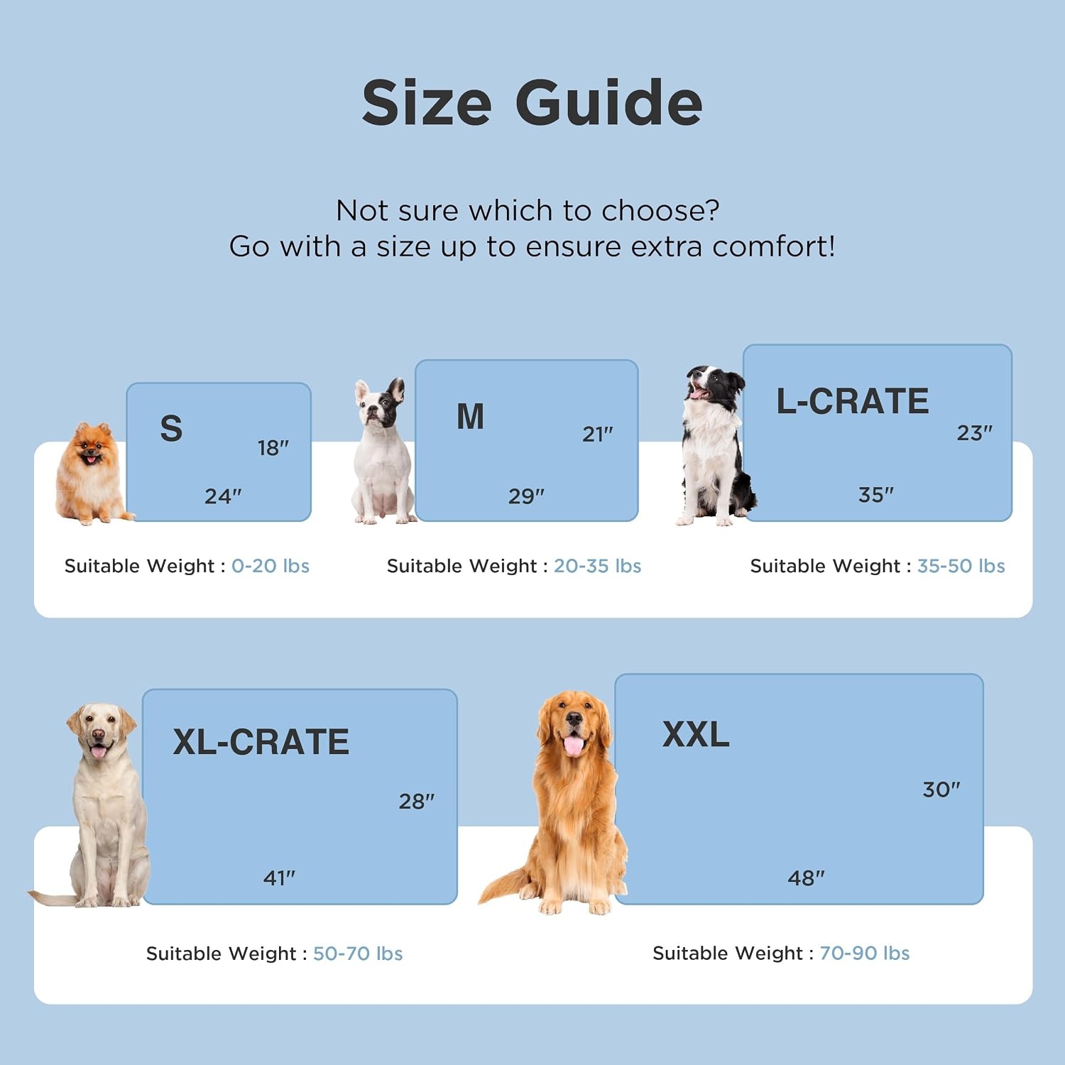 image:imageBedsure Cooling Mat for Small DogsWashable Breathable QMaxgt04 Cool Fiber 24x18In Gelfree Cooltotouch Fabric to Rapid CoolingCold Crate Pad Indoor for PetPortable Thin Kennel Mat as TopperBlueGrey