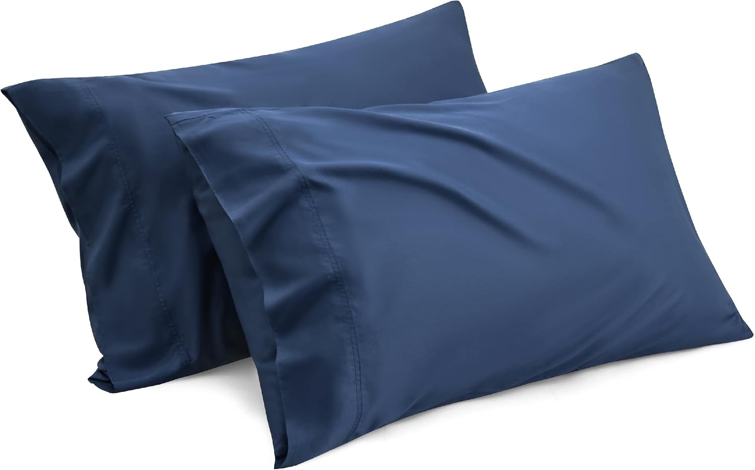 image:imageBedsure Cooling Pillow Cases Queen Bundle Queen Sheet Set Navy
