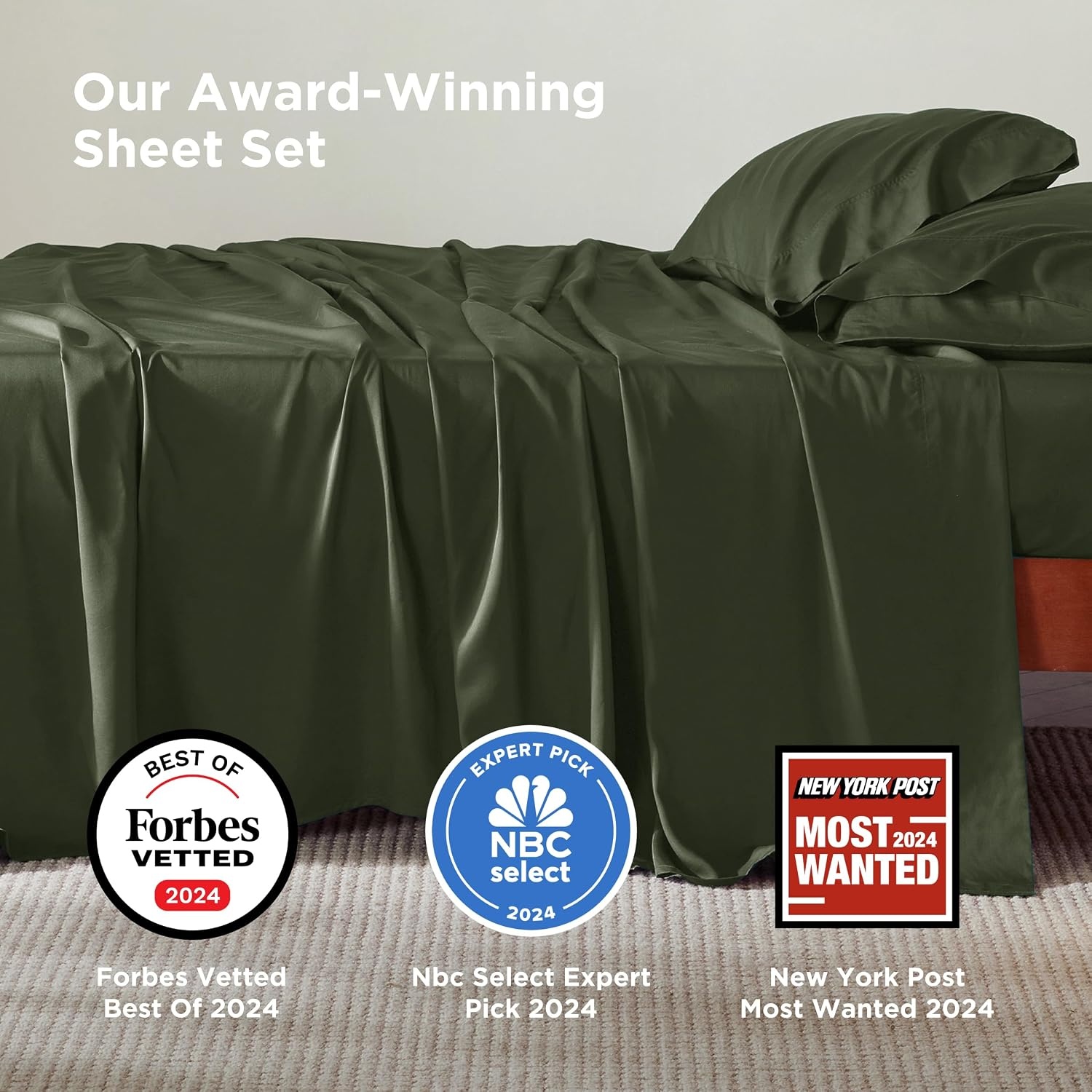 image:imageBedsure Cooling Sheets Bundle Cooling Fitted Sheet Queen