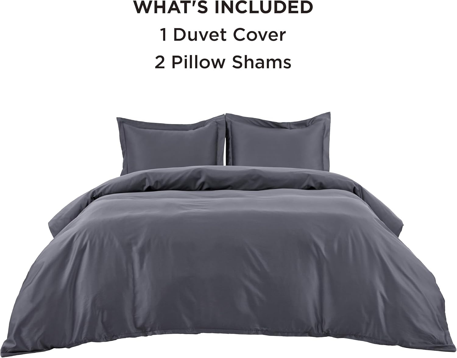 image:imageBedsure Dark Grey King Duvet Cover Set Cooling Lyocell Cotton Blend Silky Cooling Lyocell Cotton Breathable Hot Sleepers Moisture Wicking 8 Ties Zipper Closure 104x90 Comforter Cover07 Dark Grey No Comforter