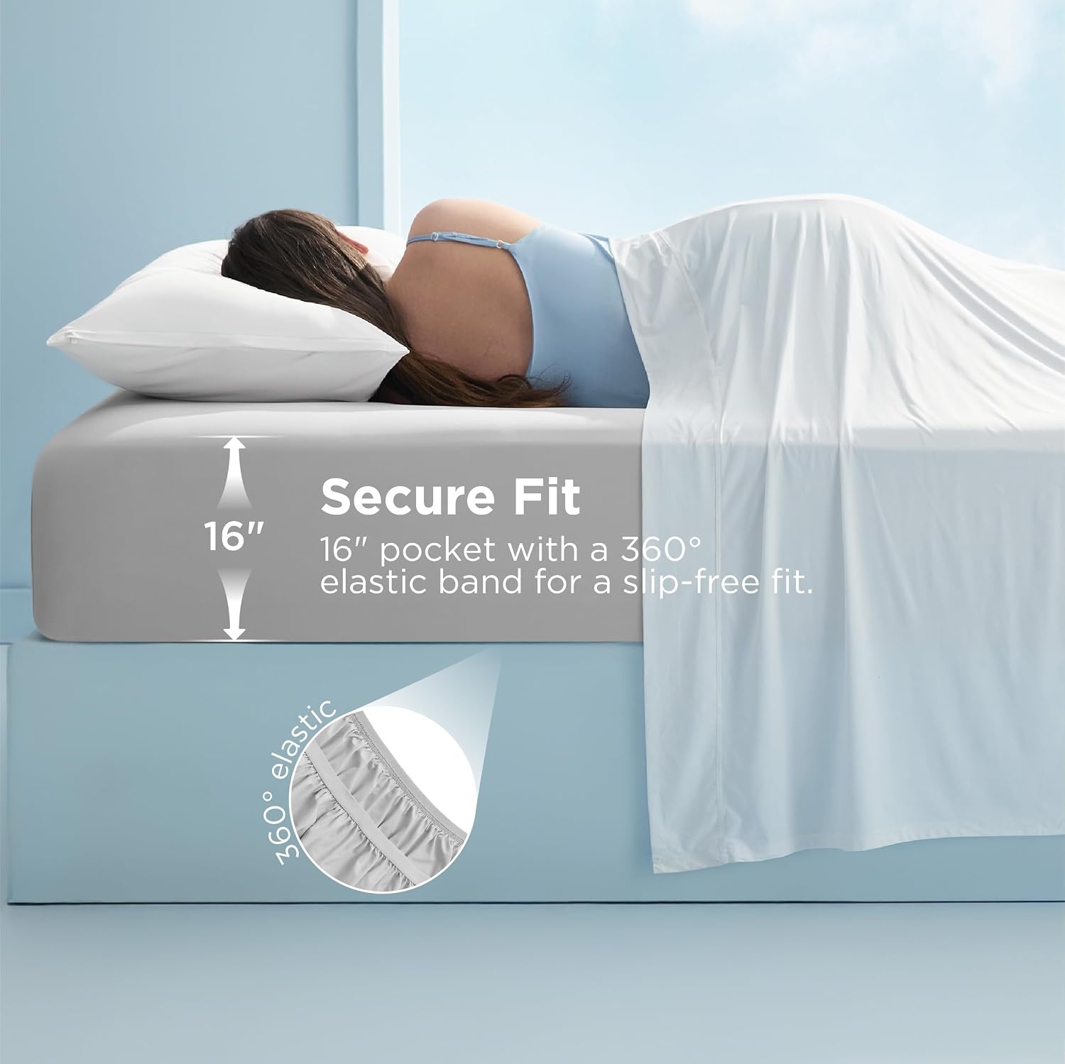 image:imageBedsure Full Size Cooling Blankets with Queen Fitted Sheet for Hot Sleeper