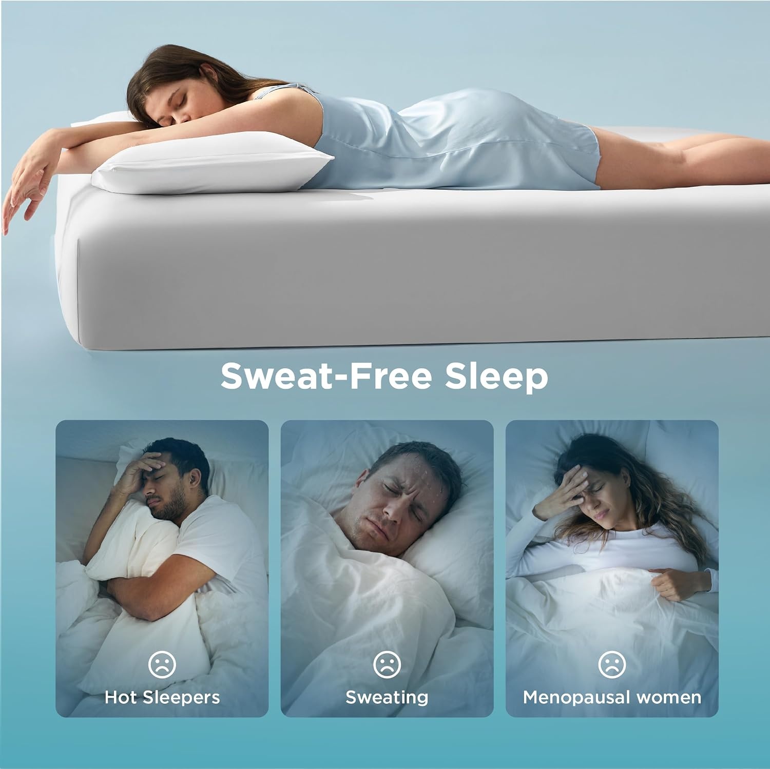 image:imageBedsure Full Size Cooling Blankets with Queen Fitted Sheet for Hot Sleeper