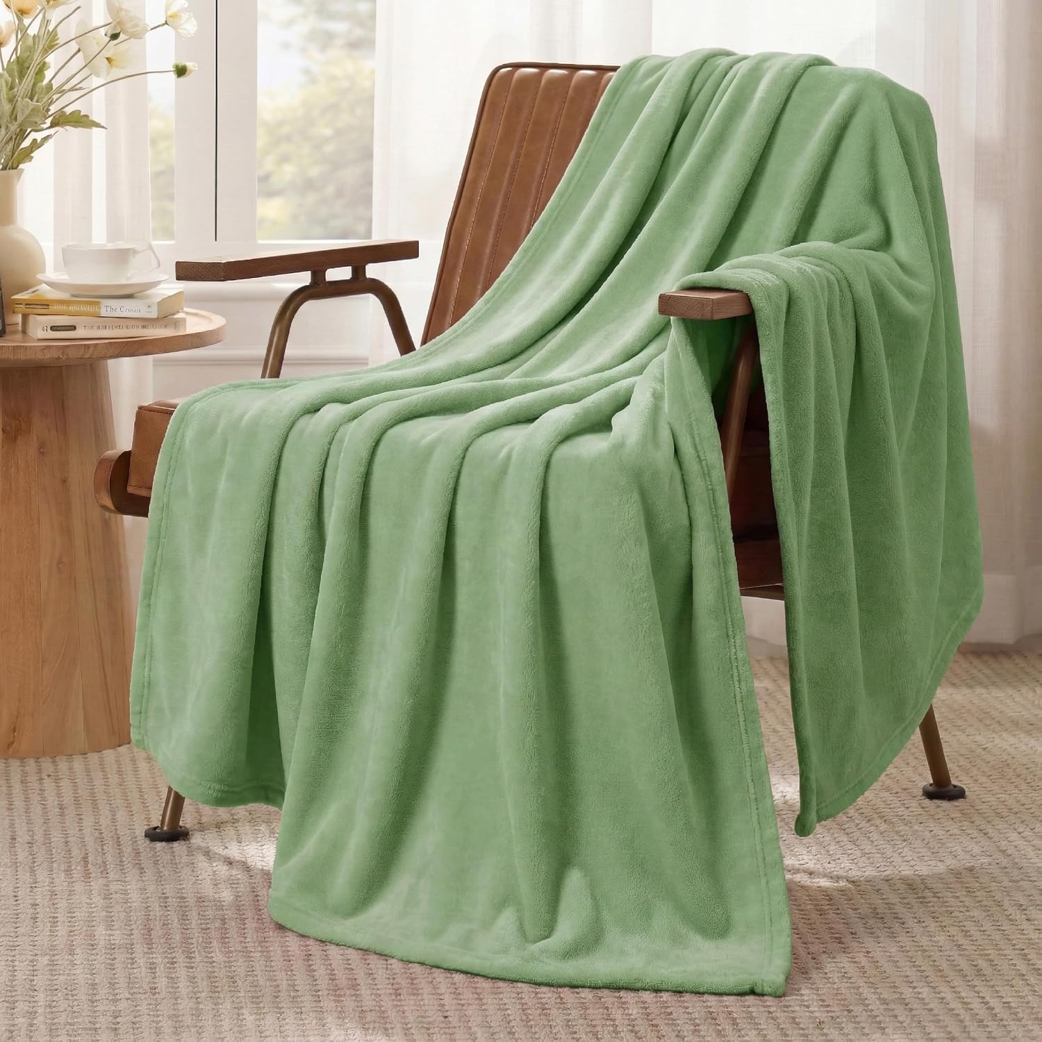 image:imageBedsure GentleSoft Fleece Bed Blankets Queen Size Grey Soft Warm Outdoor Picnic Fall Blanket for Camping Travel Lightweight Cozy AntiStatic Room Home Decor Gifts for Husband and Men 90x90 inchesEmerald