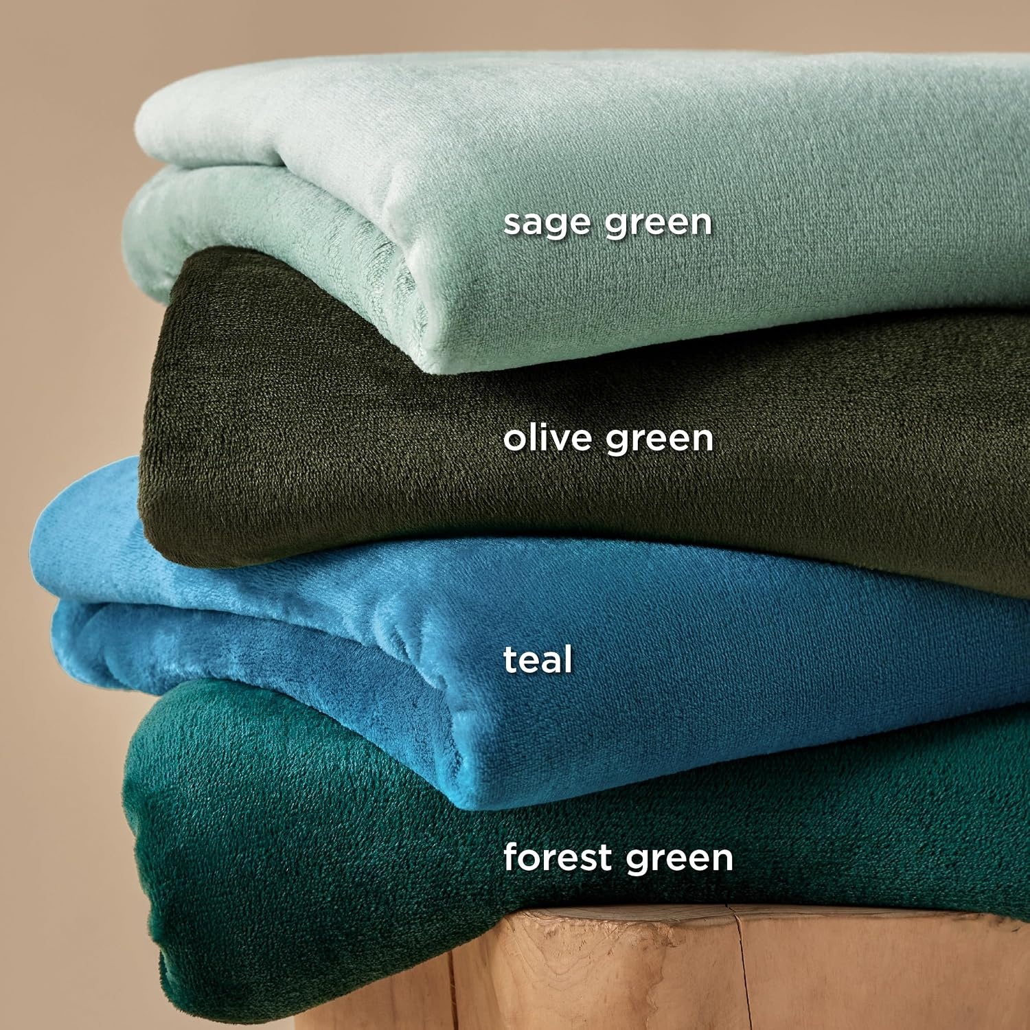 image:imageBedsure GentleSoft Fleece Bed Blankets Queen Size Grey Soft Warm Outdoor Picnic Fall Blanket for Camping Travel Lightweight Cozy AntiStatic Room Home Decor Gifts for Husband and Men 90x90 inchesOlive Green
