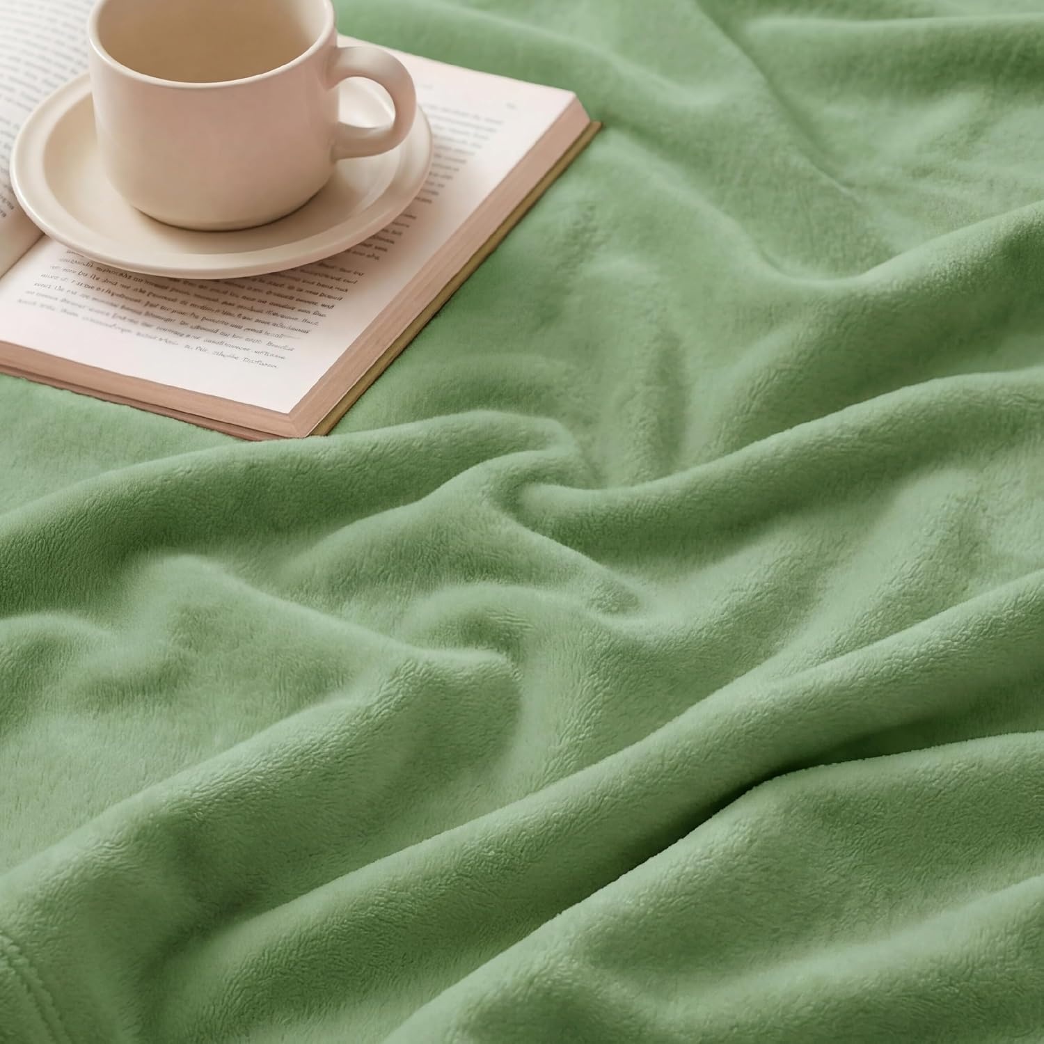 image:imageBedsure GentleSoft Fleece Bed Blankets Queen Size Grey Soft Warm Outdoor Picnic Fall Blanket for Camping Travel Lightweight Cozy AntiStatic Room Home Decor Gifts for Husband and Men 90x90 inchesEmerald