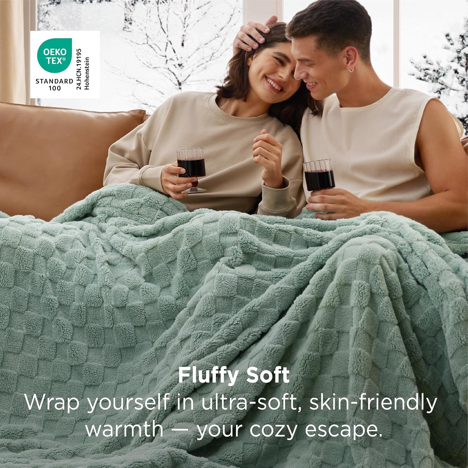 image:imageBedsure GentleSoft Sage Green Throw Blanket for Couch Checkered Cute Fleece Blankets Soft Cozy Summer Throw for Bedroom Home Decor Gifts for Mom Girls Green 50x60 Inches01 Sage Green