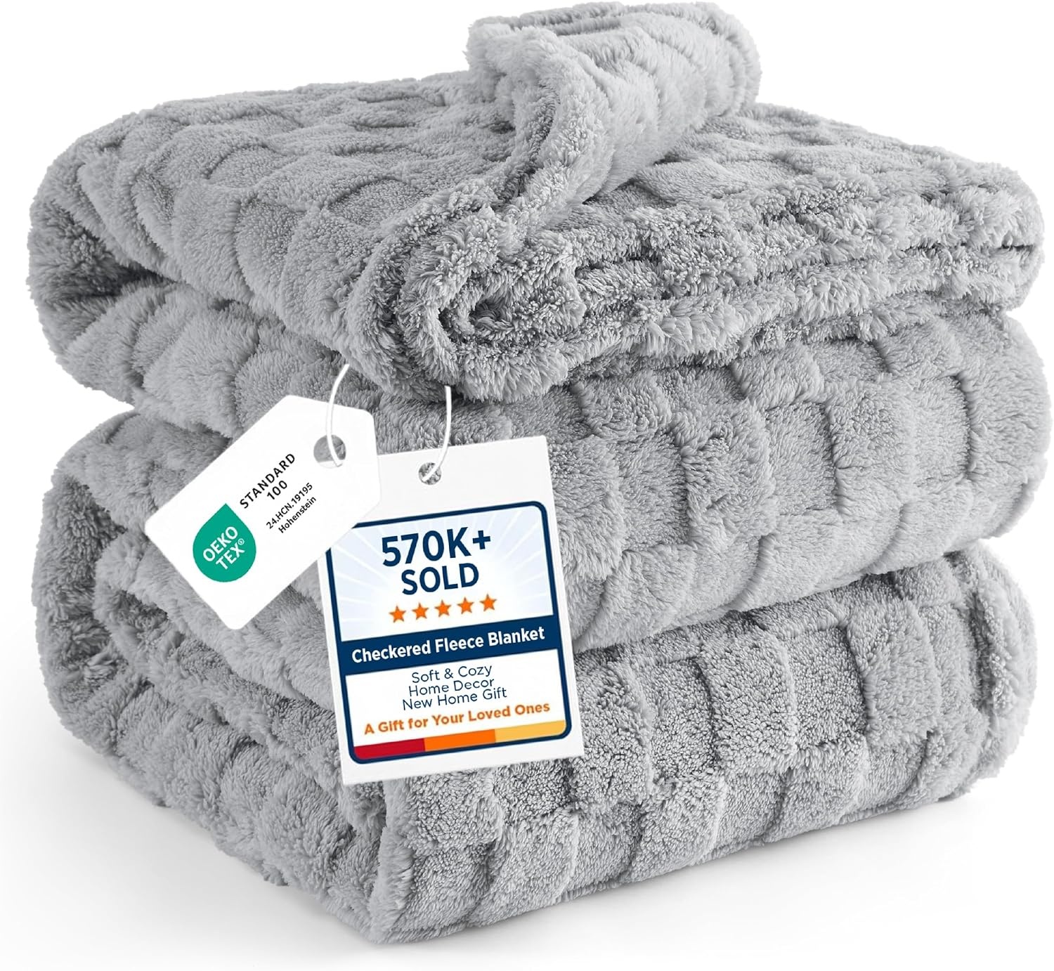 image:imageBedsure GentleSoft Sage Green Throw Blanket for Couch Checkered Cute Fleece Blankets Soft Cozy Summer Throw for Bedroom Home Decor Gifts for Mom Girls Green 50x60 InchesSilver Grey