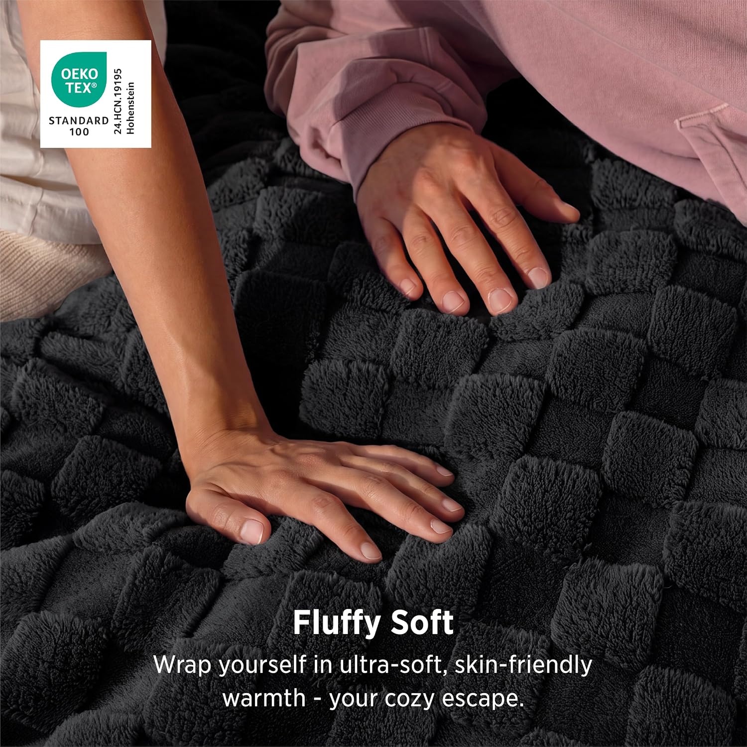 image:imageBedsure GentleSoft Sage Green Throw Blanket for Couch Checkered Cute Fleece Blankets Soft Cozy Summer Throw for Bedroom Home Decor Gifts for Mom Girls Green 50x60 InchesBlack