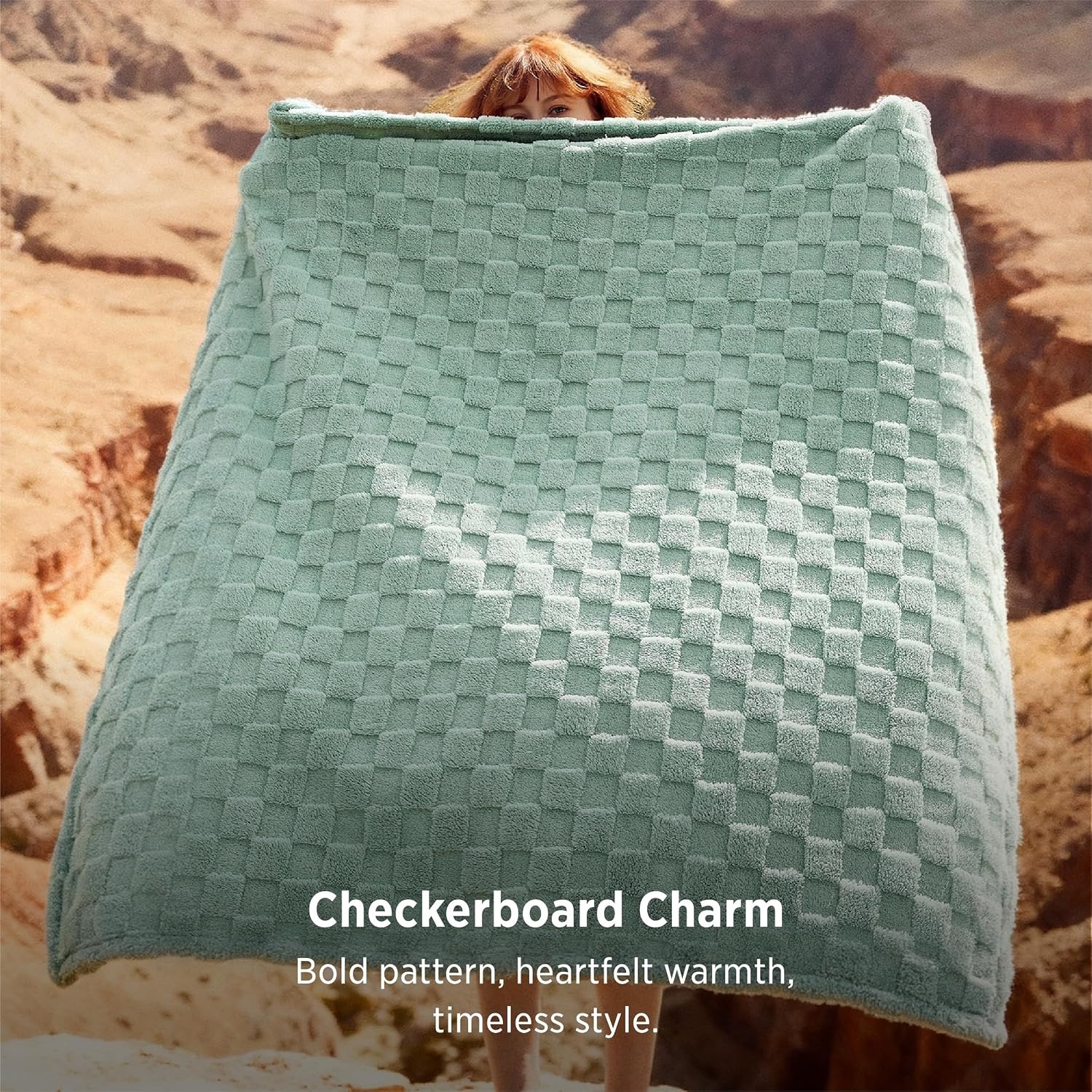 image:imageBedsure GentleSoft Sage Green Throw Blanket for Couch Checkered Cute Fleece Blankets Soft Cozy Summer Throw for Bedroom Home Decor Gifts for Mom Girls Green 50x60 Inches01 Sage Green
