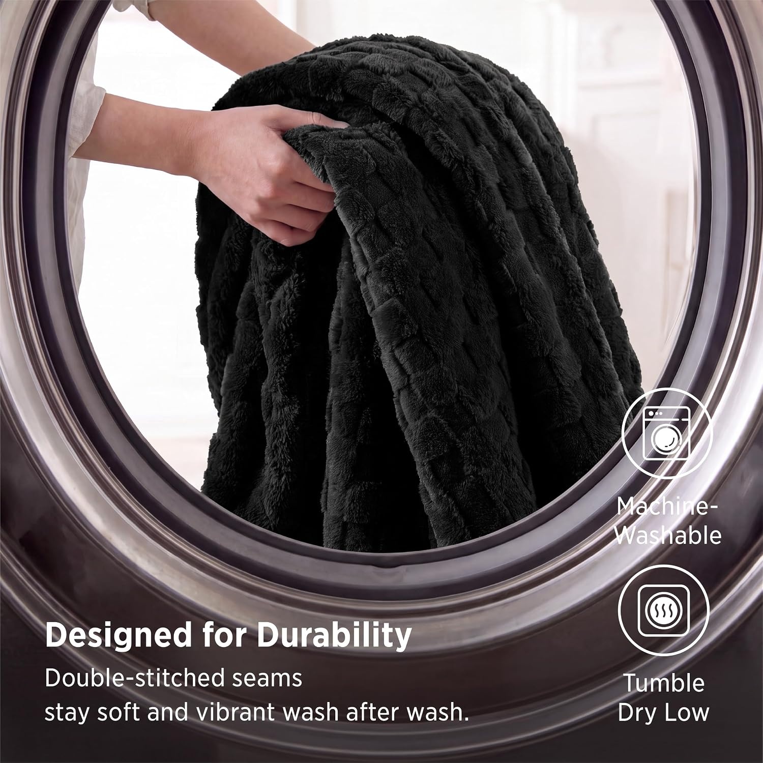 image:imageBedsure GentleSoft Sage Green Throw Blanket for Couch Checkered Cute Fleece Blankets Soft Cozy Summer Throw for Bedroom Home Decor Gifts for Mom Girls Green 50x60 InchesBlack