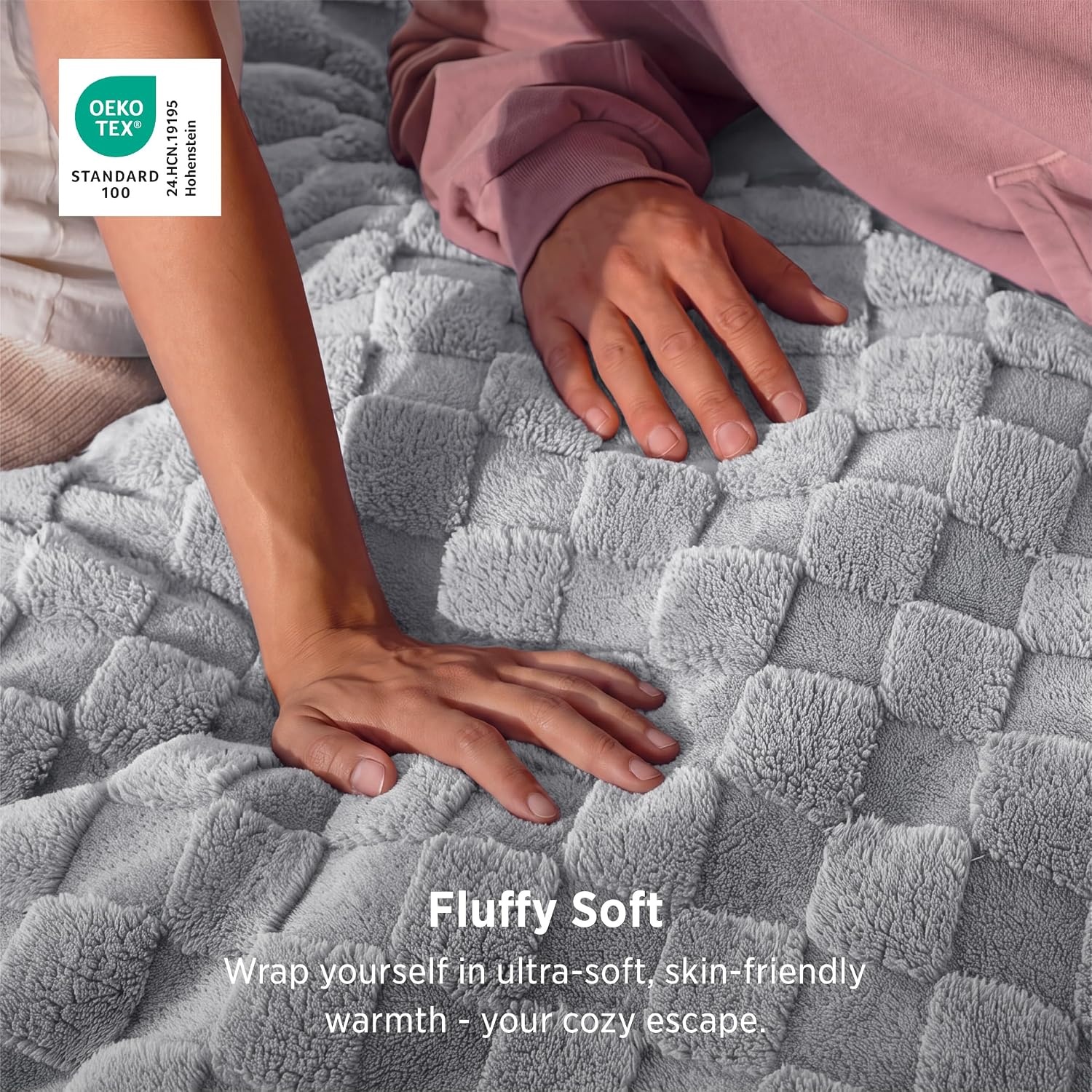 image:imageBedsure GentleSoft Sage Green Throw Blanket for Couch Checkered Cute Fleece Blankets Soft Cozy Summer Throw for Bedroom Home Decor Gifts for Mom Girls Green 50x60 InchesSilver Grey