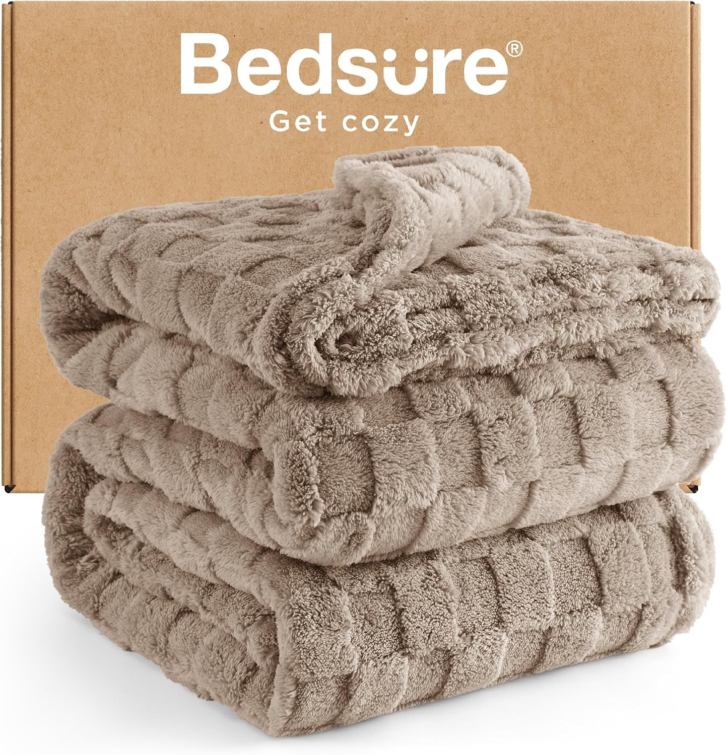 image:imageBedsure GentleSoft Sage Green Throw Blanket for Couch Checkered Cute Fleece Blankets Soft Cozy Summer Throw for Bedroom Home Decor Gifts for Mom Girls Green 50x60 Inches03 Light Brown