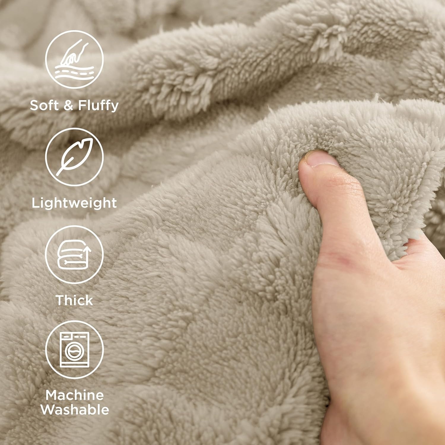 image:imageBedsure GentleSoft Sage Green Throw Blanket for Couch Checkered Cute Fleece Blankets Soft Cozy Summer Throw for Bedroom Home Decor Gifts for Mom Girls Green 50x60 InchesOatmeal