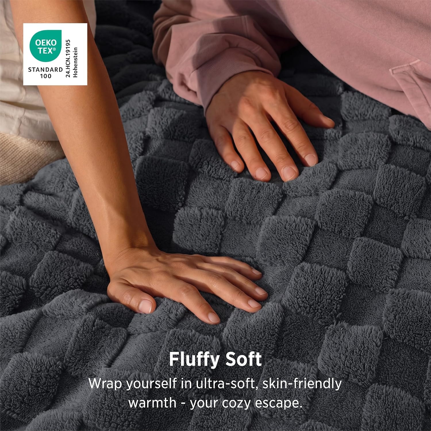 image:imageBedsure GentleSoft Sage Green Throw Blanket for Couch Checkered Cute Fleece Blankets Soft Cozy Summer Throw for Bedroom Home Decor Gifts for Mom Girls Green 50x60 InchesDark Grey
