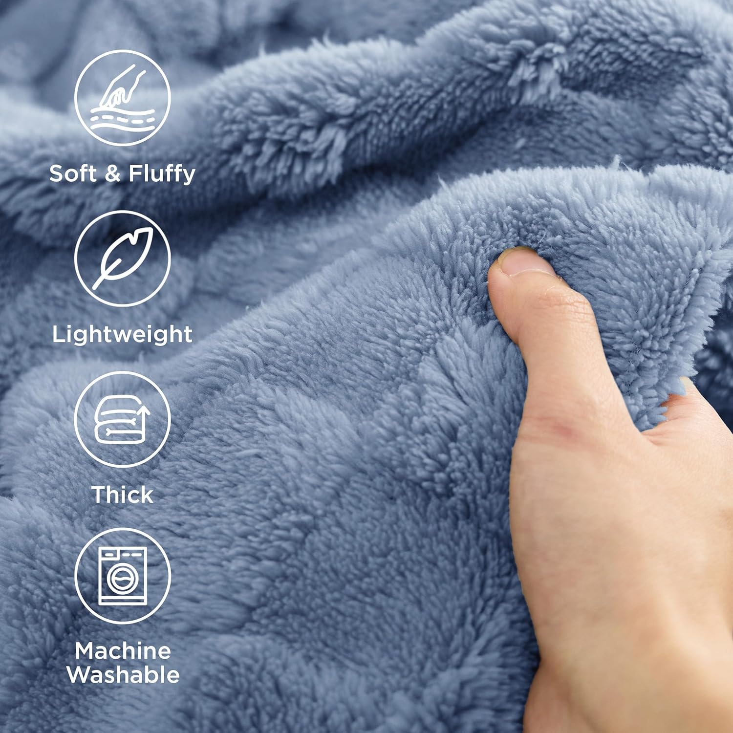 image:imageBedsure GentleSoft Sage Green Throw Blanket for Couch Checkered Cute Fleece Blankets Soft Cozy Summer Throw for Bedroom Home Decor Gifts for Mom Girls Green 50x60 Inches02 Ashley Blue