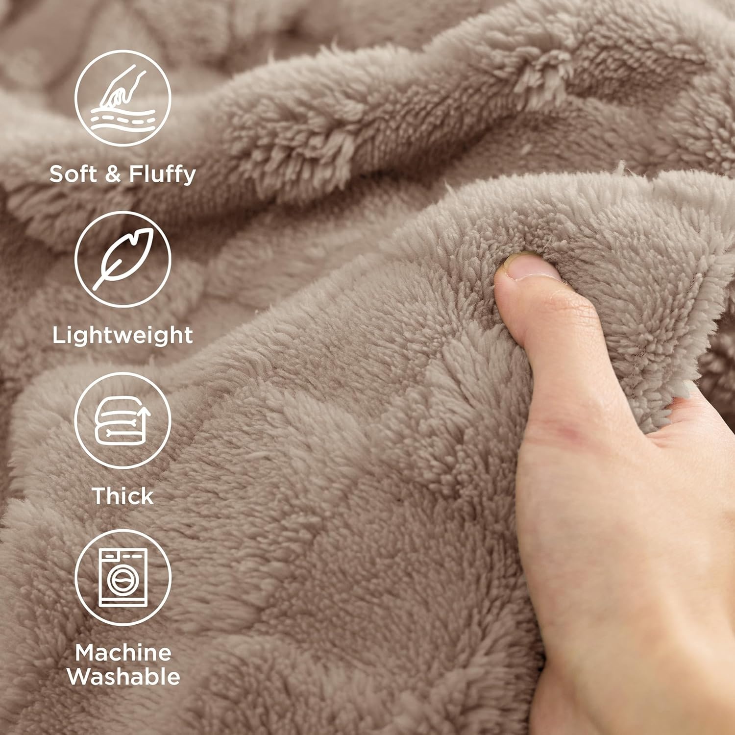 image:imageBedsure GentleSoft Sage Green Throw Blanket for Couch Checkered Cute Fleece Blankets Soft Cozy Summer Throw for Bedroom Home Decor Gifts for Mom Girls Green 50x60 Inches03 Light Brown