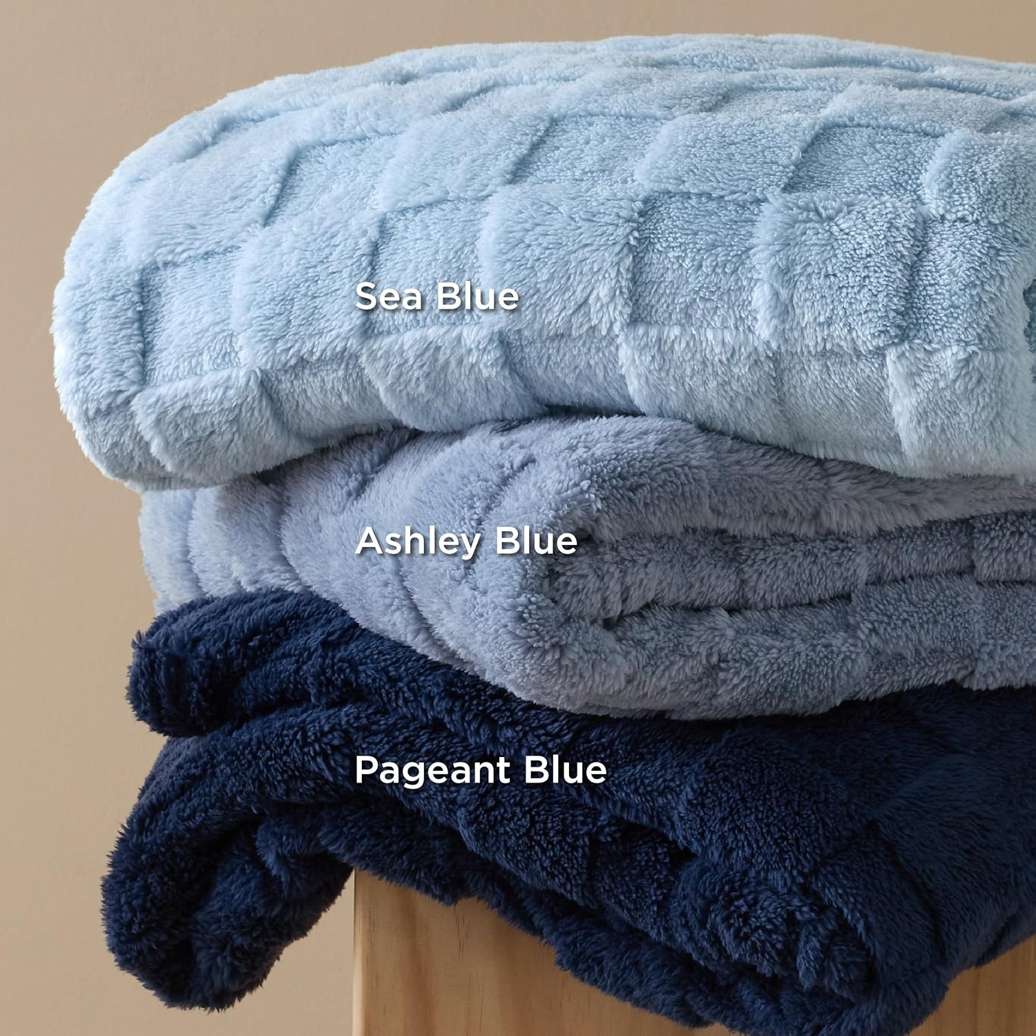 image:imageBedsure GentleSoft Sage Green Throw Blanket for Couch Checkered Cute Fleece Blankets Soft Cozy Summer Throw for Bedroom Home Decor Gifts for Mom Girls Green 50x60 Inches06 Navy