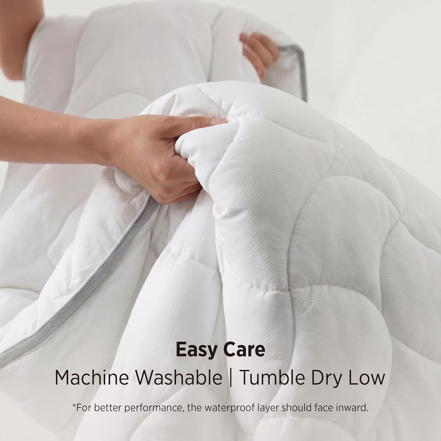 image:imageBedsure Pillow Top Mattress Topper QueenWaterproof Mattress Protector with 821 Inches Deep Pocket 800 GSM Extra Thick Mattress Topper Queen Size Bed Soft Cover Bed Topper for Home Hotel WhiteWhite