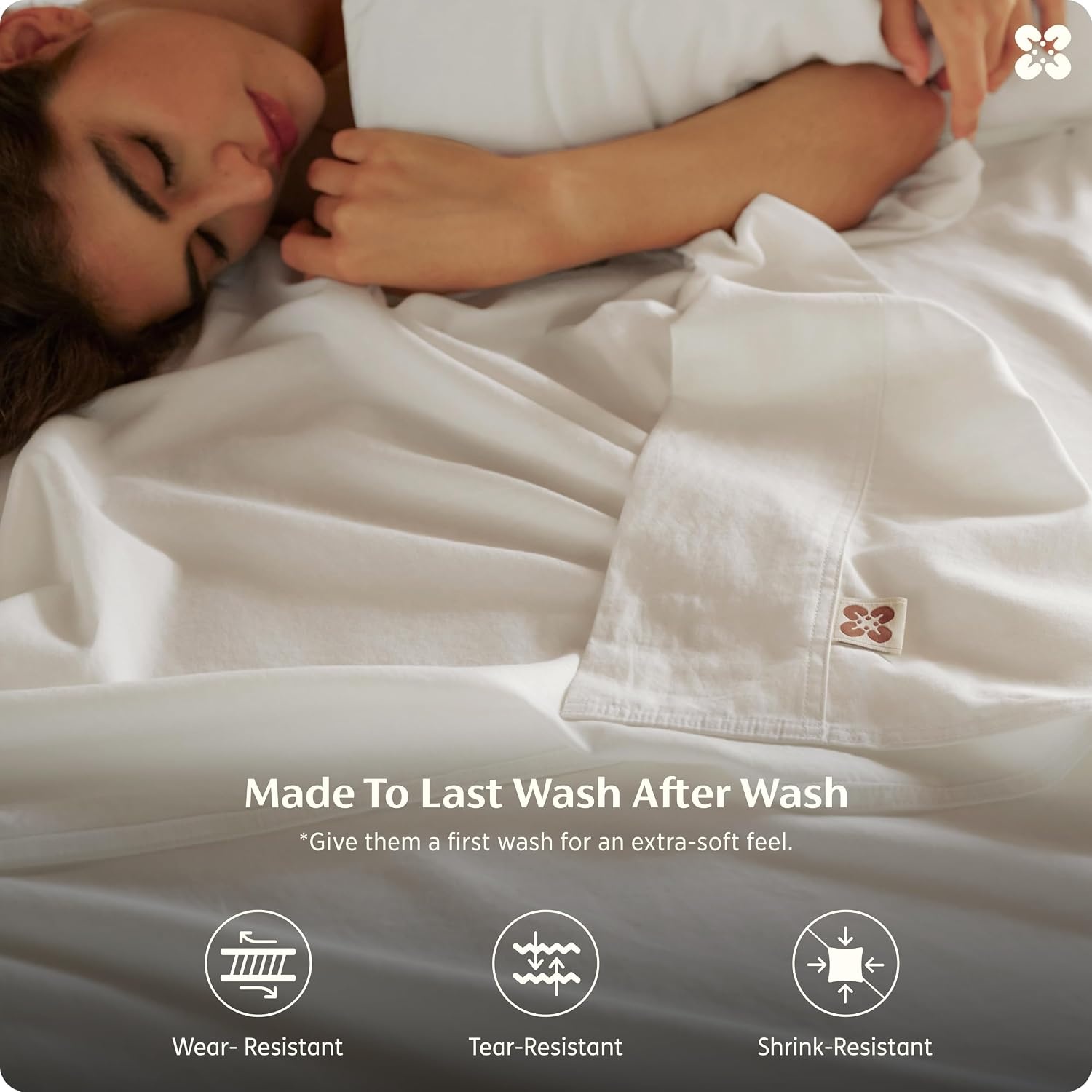 image:imageBedsure PureWoven 100 GOTS Certified Organic Cotton Sheets Queen Size EcoFriendly 17 Deep Pocket with Corner Straps Luxury Hotel Soft Breathable amp Durable Sateen Bed Sheets OEKOTex Linen01 White