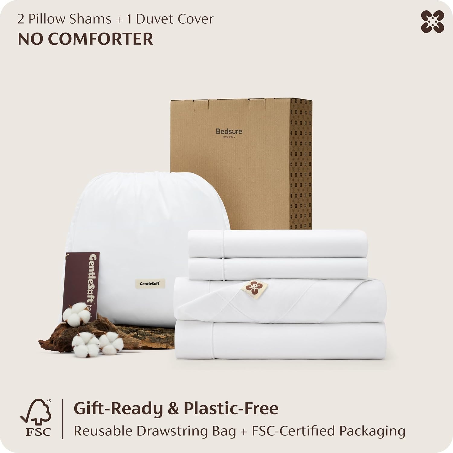 image:imageBedsure PureWoven 100 Giza Egyptian Cotton Duvet Cover King 104x90 CEA amp BV Certified Luxury Hotel Sateen Soft amp Breathable Bedding for AllSeason 8 Interior Ties 3 Pieces Navy Blue01 White