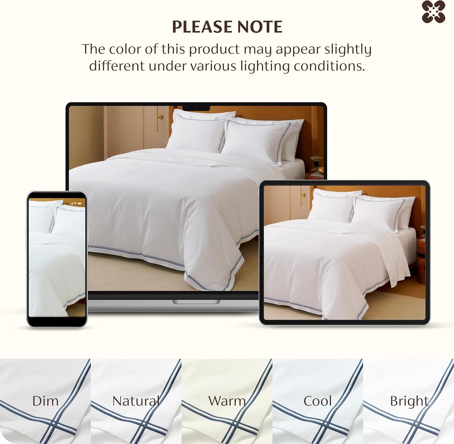 image:imageBedsure PureWoven 100 Giza Egyptian Cotton Duvet Cover King 104x90 CEA amp BV Certified Luxury Hotel Sateen Soft amp Breathable Bedding for AllSeason 8 Interior Ties 3 Pieces Navy Blue03 Navy Blue