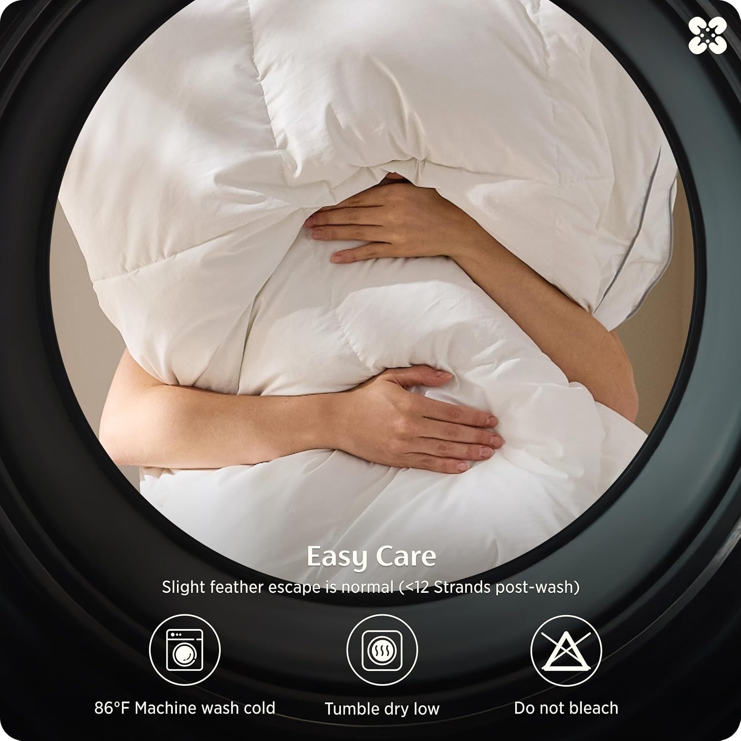 image:imageBedsure PureWoven Feather Down Comforter Queen Size All Season Duvet Downpass Certified Hotel Luxury Duvet Insert 8 Corner Tabs amp Storage Bag Soft Cotton Blend 90x90 Inches LightweightWhite Lightweight