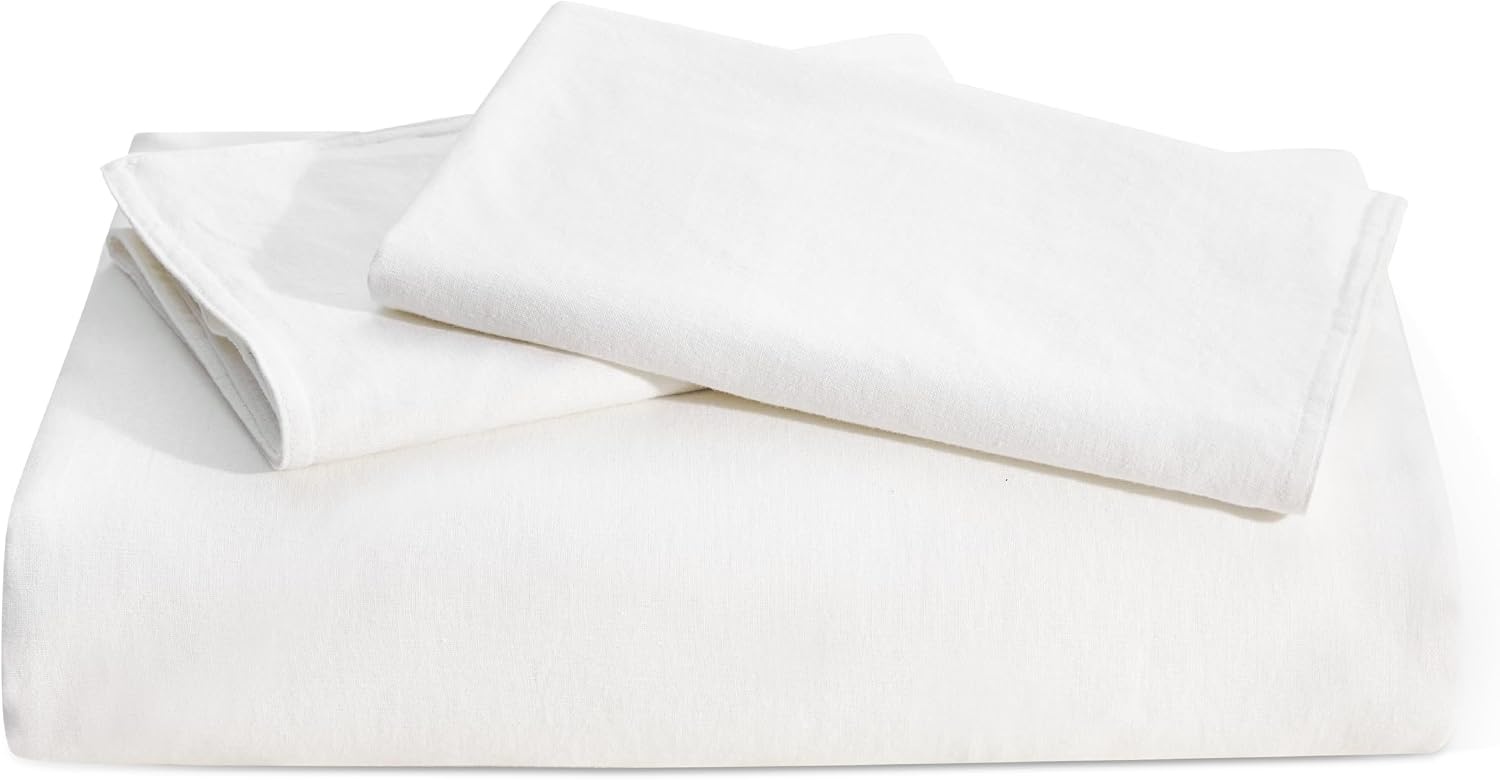 image:imageBedsure PureWoven Linen Duvet Cover Queen Linen Cotton Blend Natural PreWashed Cooling Duvet Cover for Hot Sleepers Breathable MoistureWicking Button Closure amp Corner Ties AllSeason03 White No Comforter