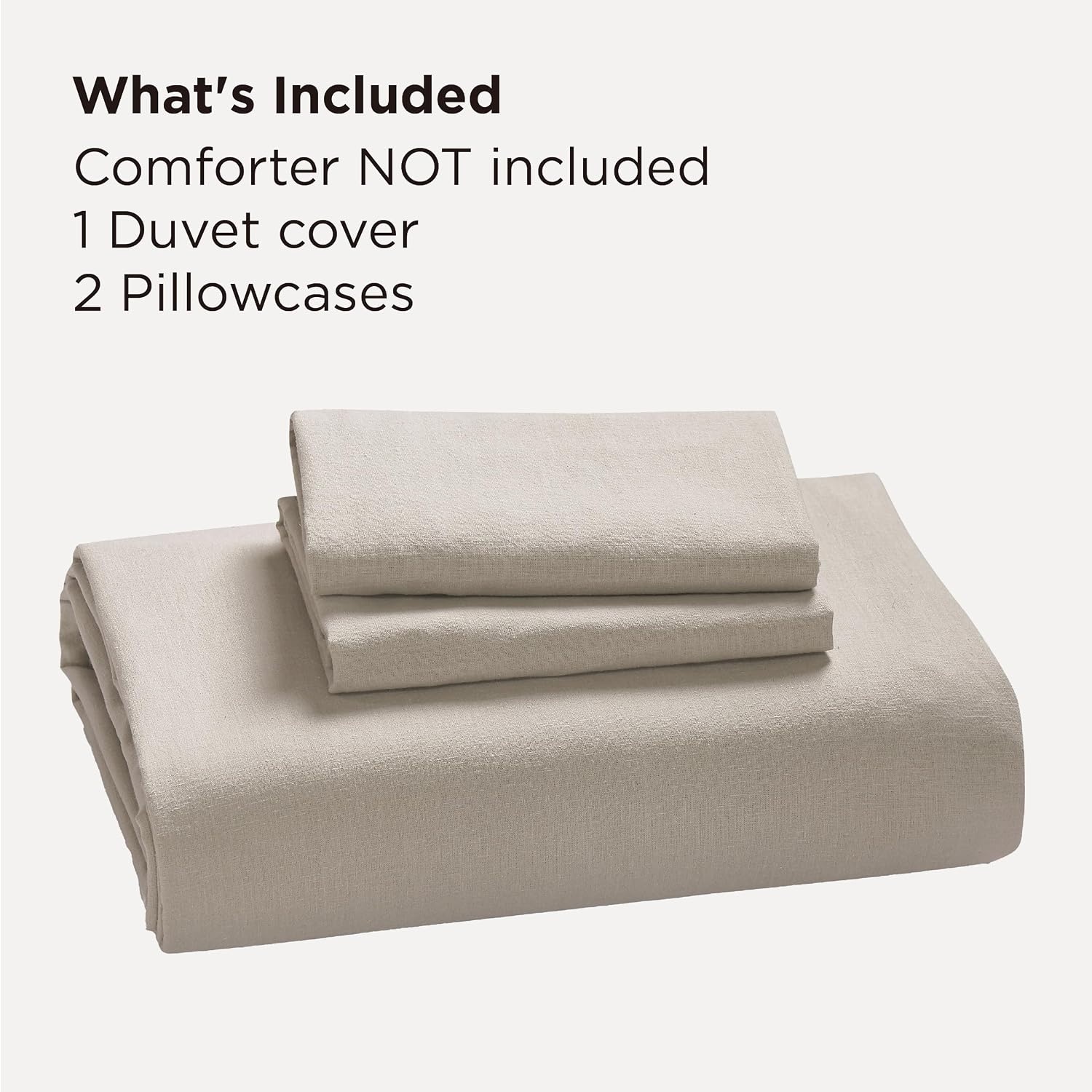 image:imageBedsure PureWoven Linen Duvet Cover Queen Linen Cotton Blend Natural PreWashed Cooling Duvet Cover for Hot Sleepers Breathable MoistureWicking Button Closure amp Corner Ties AllSeason01 Linen Color No Comforter
