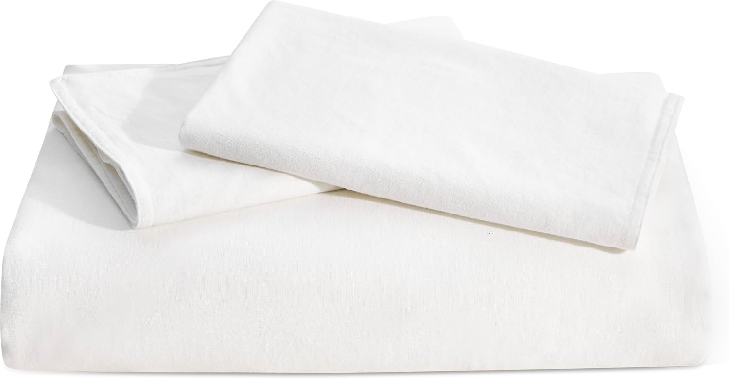image:imageBedsure PureWoven Linen Duvet Cover Queen Linen Cotton Blend Natural PreWashed Cooling Duvet Cover for Hot Sleepers Breathable MoistureWicking Button Closure amp Corner Ties AllSeason06 Natural White Color No Comforter