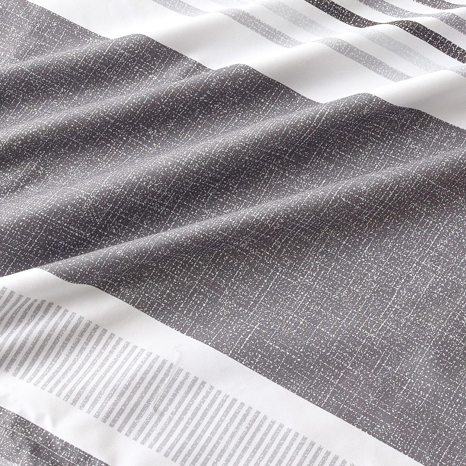 image:imageBedsure Queen Comforter Set 7 Pieces Grey Striped Bedding Set for All Seasons Reversible Cationic Dyeing Bed in a Bag with Comforter Sheets Pillowcases amp Shams20 Frost Grey