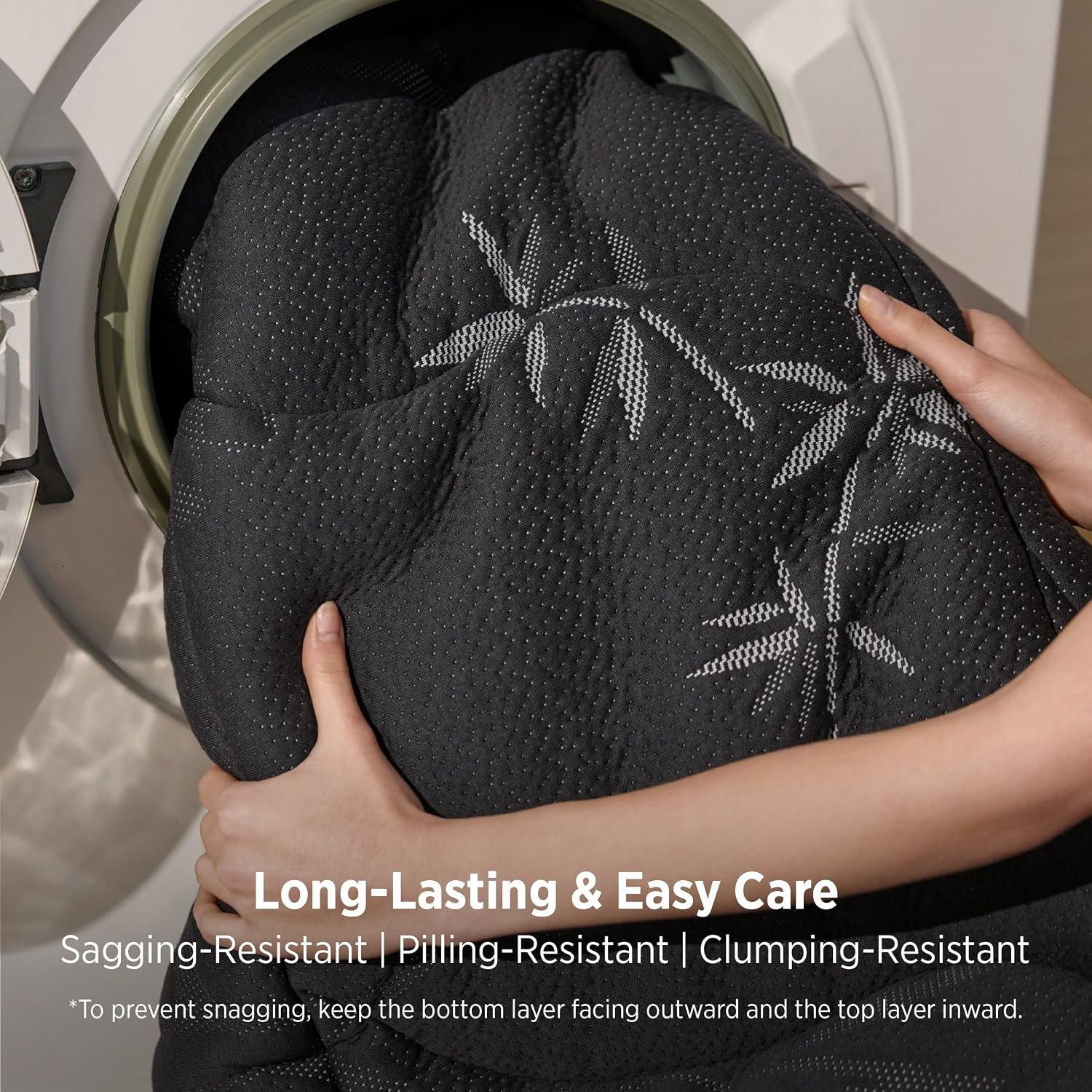 image:imageBedsure SingleLayer 2 Inch Full Size Mattress Topper Viscose Made from Bamboo Mattress Topper Pad Breathable amp Pressure Relief Black