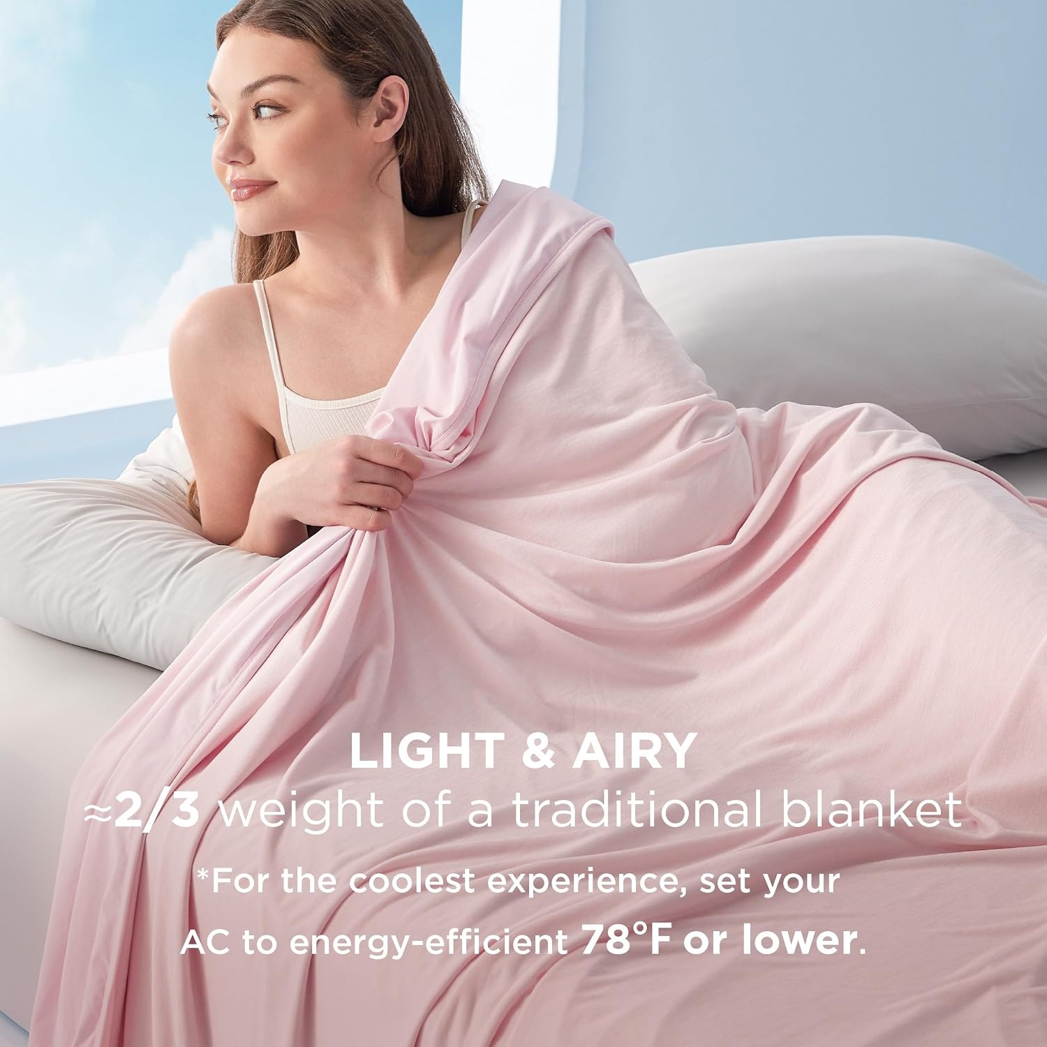 image:imageBedsure Summer Cooling Blanket Queen Size for Hot Sleepers with Sports Mesh Design ArcChill QMax 04 Lightweight Breathable Ice Cold Blanket for Night Sweats 90 x 90 Inches Mesh GreyMesh Pink
