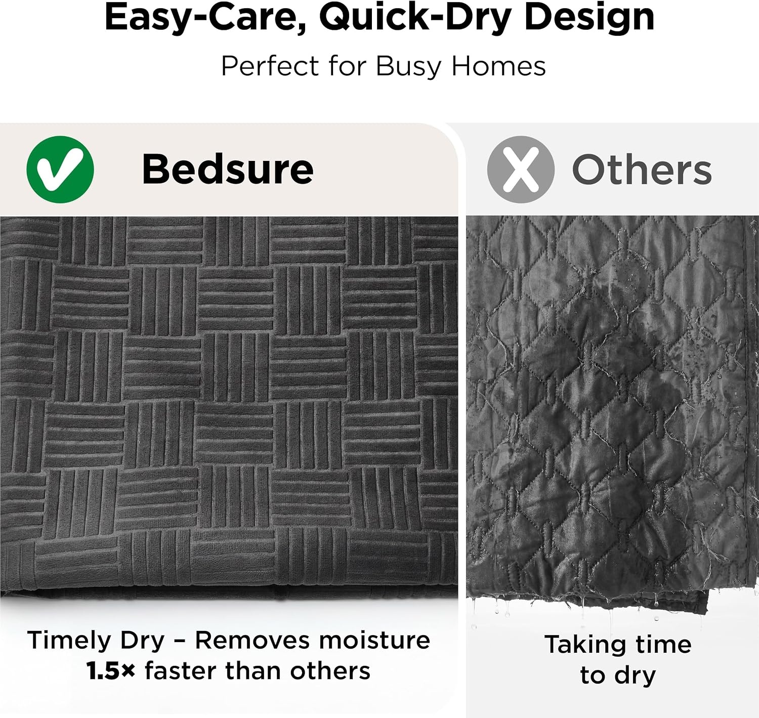 image:imageBedsure Waterproof Couch Cover for Sofa and Dogs Quick Drying 52x82IN Waterproof Blanket Washable for Large Dogs Couch Sofa Bed Cozy Lightweight Furniture Protector for Pet Cat Ash GreyCharcoal