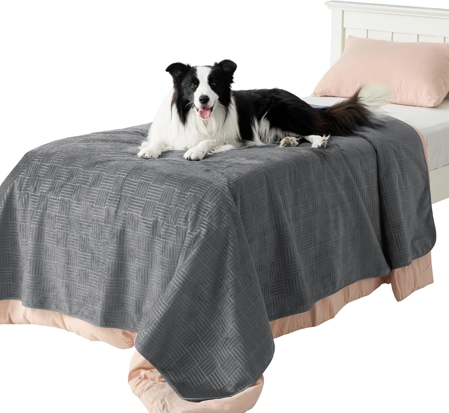 image:imageBedsure Waterproof Couch Cover for Sofa and Dogs Quick Drying 52x82IN Waterproof Blanket Washable for Large Dogs Couch Sofa Bed Cozy Lightweight Furniture Protector for Pet Cat Ash GreyAsh Grey