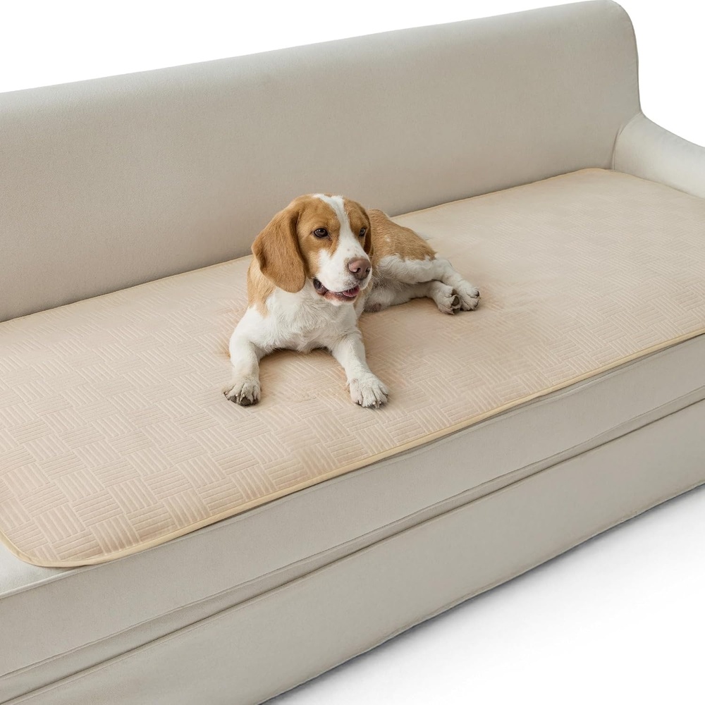 image:imageBedsure Waterproof Couch Cover for Sofa and Dogs Quick Drying 52x82IN Waterproof Blanket Washable for Large Dogs Couch Sofa Bed Cozy Lightweight Furniture Protector for Pet Cat Ash GreySandy Tan