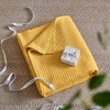Bedsure 100% Cotton Blanket Queen Size for Bed – Cooling Breathable and Soft for Summer and Fall, Thick Cozy Waffle Weave Blanket Gifts for Women, White, 90×90 Inches(15 Mustard Yellow)