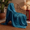 Bedsure 100% Cotton Blanket Queen Size for Bed – Cooling Breathable and Soft for Summer and Fall, Thick Cozy Waffle Weave Blanket Gifts for Women, White, 90×90 Inches(07 Teal)