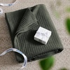 Bedsure 100% Cotton Blanket Queen Size for Bed – Cooling Breathable and Soft for Summer and Fall, Thick Cozy Waffle Weave Blanket Gifts for Women, White, 90×90 Inches(05 Olive Green)