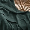 Bedsure 100% Cotton Blanket Queen Size for Bed – Cooling Breathable and Soft for Summer and Fall, Thick Cozy Waffle Weave Blanket Gifts for Women, White, 90×90 Inches(13 Dark Green)