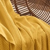 Bedsure 100% Cotton Blanket Queen Size for Bed – Cooling Breathable and Soft for Summer and Fall, Thick Cozy Waffle Weave Blanket Gifts for Women, White, 90×90 Inches(15 Mustard Yellow)
