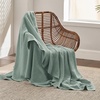 Bedsure 100% Cotton Blanket Queen Size for Bed – Cooling Breathable and Soft for Summer and Fall, Thick Cozy Waffle Weave Blanket Gifts for Women, White, 90×90 Inches(04 Sage Green)