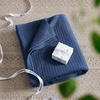 Bedsure 100% Cotton Blanket Queen Size for Bed – Cooling Breathable and Soft for Summer and Fall, Thick Cozy Waffle Weave Blanket Gifts for Women, White, 90×90 Inches(10 Navy)