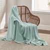 Bedsure 100% Cotton Blanket Queen Size for Bed – Cooling Breathable and Soft for Summer and Fall, Thick Cozy Waffle Weave Blanket Gifts for Women, White, 90×90 Inches(14 Mint)