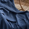 Bedsure 100% Cotton Blanket Queen Size for Bed – Cooling Breathable and Soft for Summer and Fall, Thick Cozy Waffle Weave Blanket Gifts for Women, White, 90×90 Inches(10 Navy)