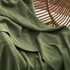 Bedsure 100% Cotton Blanket Queen Size for Bed – Cooling Breathable and Soft for Summer and Fall, Thick Cozy Waffle Weave Blanket Gifts for Women, White, 90×90 Inches(11 Moss Green)